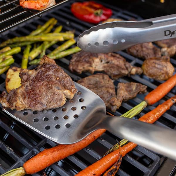 Gorilla Grip Stainless Steel Heat Resistant BBQ Kitchen Tongs Set