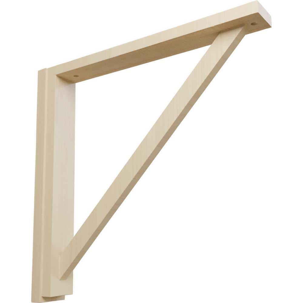 Traditional Rubberwood Shelf Bracket in Natural Finish