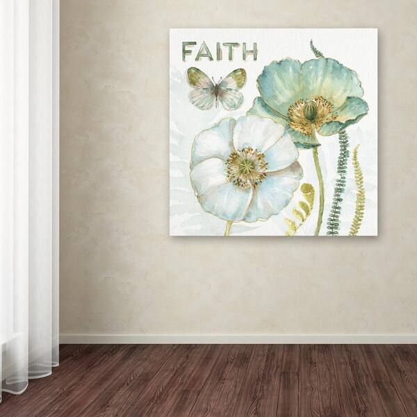 Trademark Fine Art 24 in. x 24 in. My Greenhouse Flowers Faith