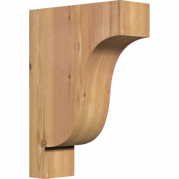 Ekena Millwork 3-1/2 in. x 10 in. x 14 in. Western Red Cedar Newport Smooth Corbel
