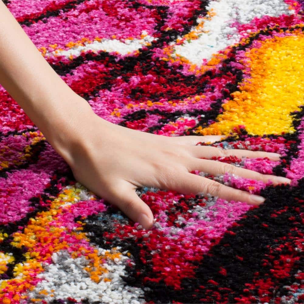 Fiesta Multi-Color Abstract Shag Area Rug