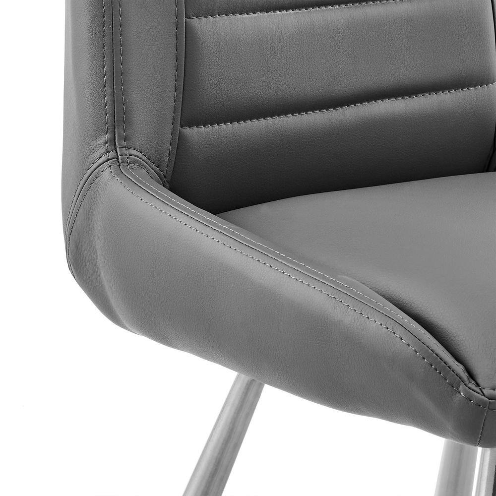 Gray Adjustable Swivel Metal Counter Stool