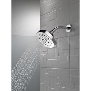 Stryke 5-Spray Patterns 6 in. Wall Mount Fixed Shower Head with H2Okinetic Technology in Lumicoat Chrome