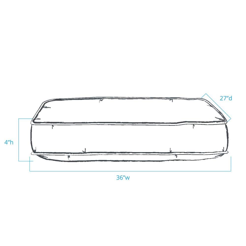 Small Green Striped Polyester Outdoor Pet Bed