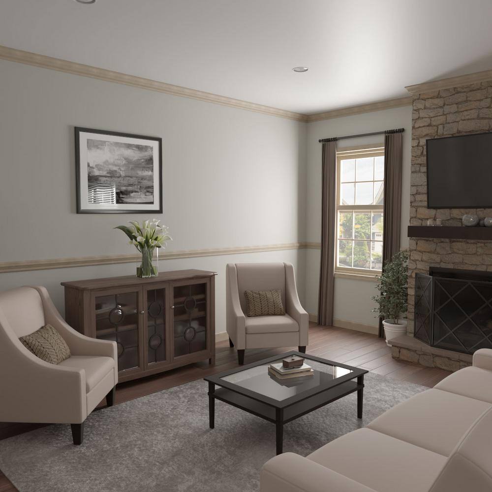 96" Natural Poplar Solid Wood Chair Rail Molding