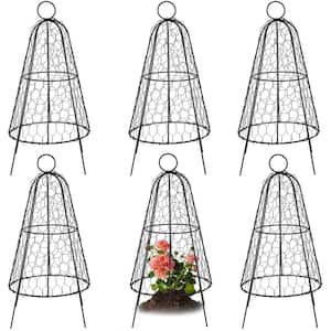 Chicken Wire Cloche 12.2 in. x 20 in. Plant Protector Sturdy Metal Cage Garden Protection from Animals, (6-Packs)