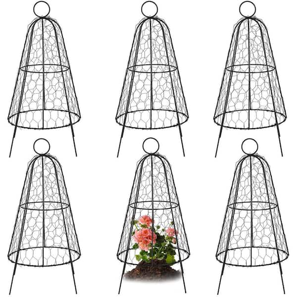 VEVOR Chicken Wire Cloche 12.2 in. x 20 in. Plant Protector Sturdy Metal Cage Garden Protection from Animals, (6-Packs)