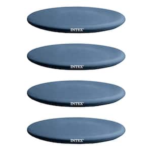Intex 13 ft. Round Easy Set Above Ground Rope Tie PVC Vinyl Leaf Pool Cover  (4-Pack) 4 x 28026E - The Home Depot