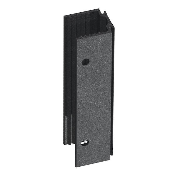 5/4 in. x 6in. Matte Black Aluminum Wood Board Bracket Modular Fencing for An Outdoor Privacy Fence System
