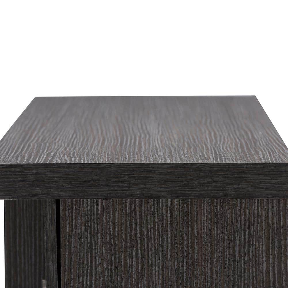 Espresso Elegance 50'' Engineered Wood TV Stand with Glass Doors