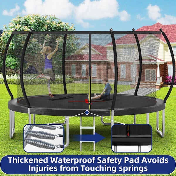ToolCat 14 ft. Pumpkin Trampoline-6 Legs for Extra Stability, UV