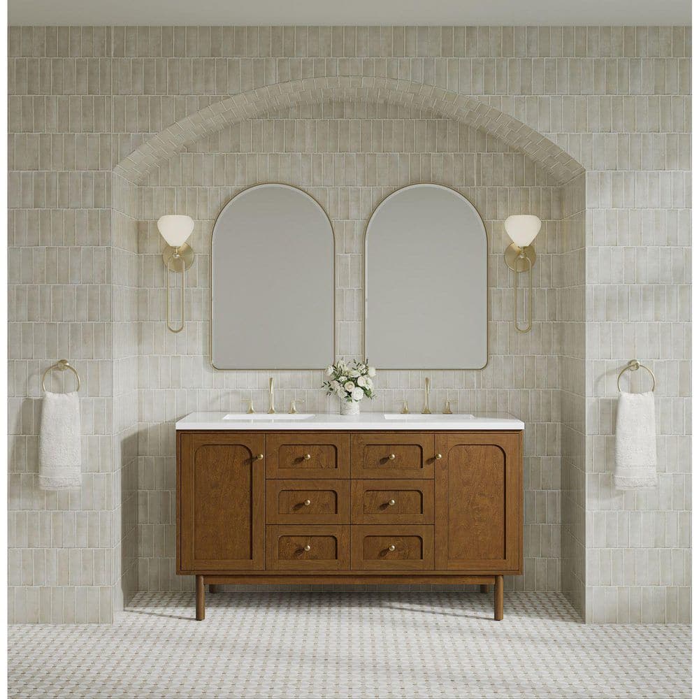 James Martin Vanities Laurent 60.0 in. Double Bath Vanity in Honey