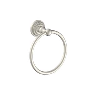 Deveral Wall Mounted Towel Ring in Brushed Nickel Finish
