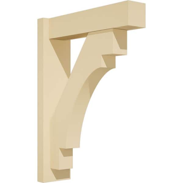 Ekena Millwork Merced 5 in. W x 24 in. H x 18 in. D Signature Urethane Polyurethane Outlooker with Block Ends