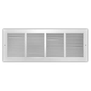 24 in. x 8 in. Steel Return Air Grille with 1/3 in. Fin Spacing in White