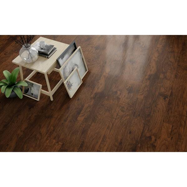 TrafficMaster Saratoga Hickory 6 mm T x 7.56 in. W Laminate Wood