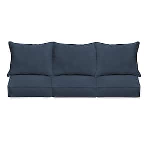 22.5 x 22.5 x 5 (6-Piece) Deep Seating Outdoor Couch Cushion in Sunbrella Revive Indigo