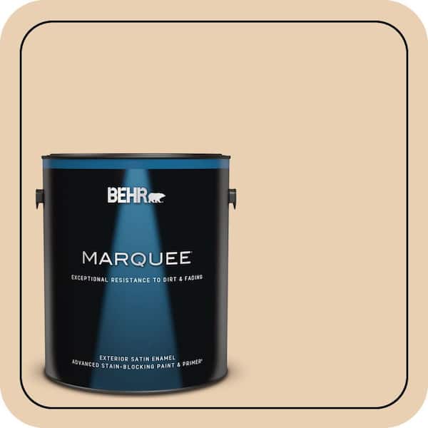 BEHR MARQUEE 1 gal. #S290-2 White Bean Hummus Satin Enamel Exterior Paint & Primer