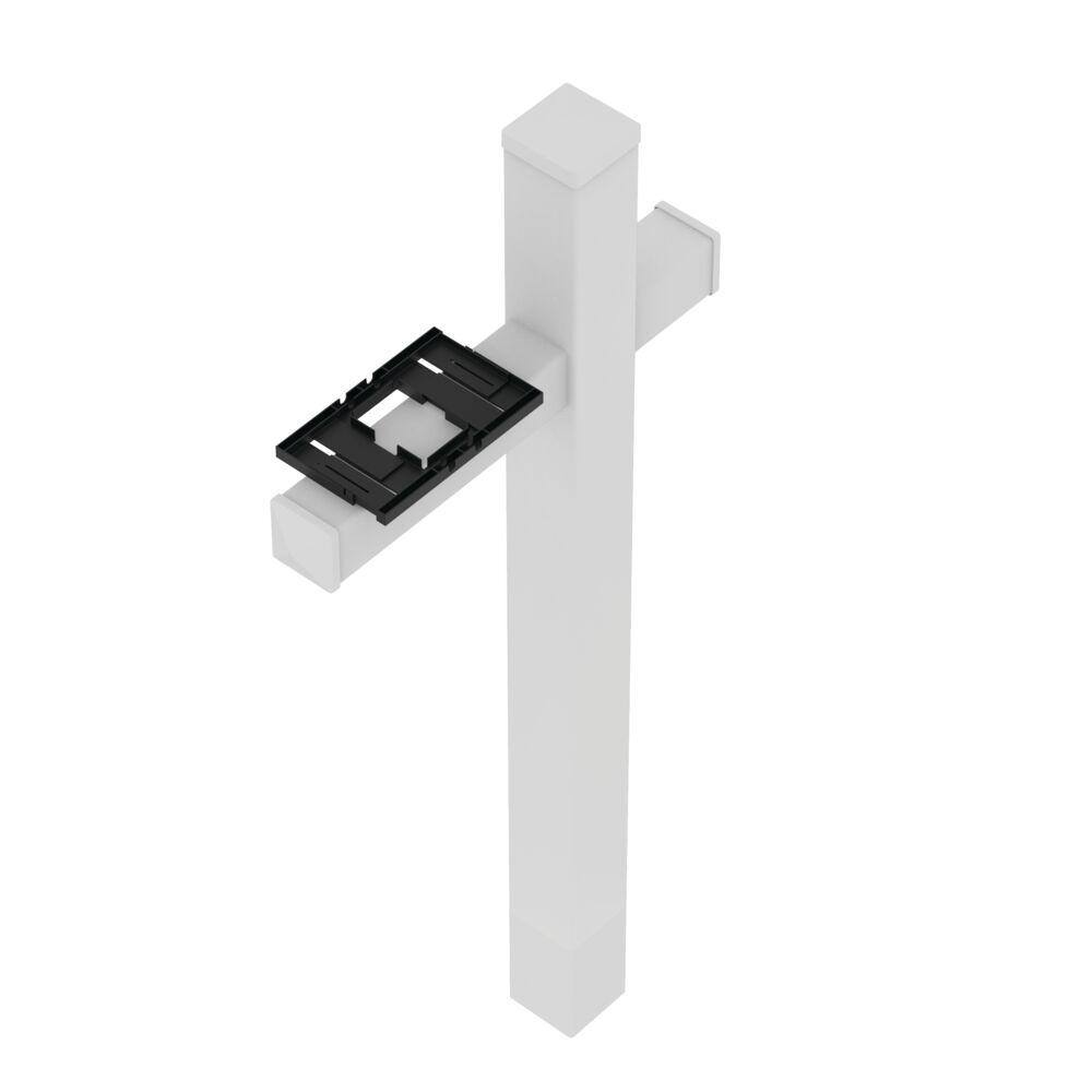 UPC 040933280858 product image for Veranda 5 in. x 5 in. x 6 ft. White Vinyl Mailbox Fence Post with Arm | upcitemdb.com