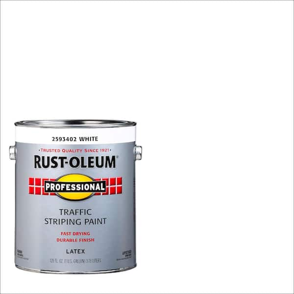 Rust-Oleum Professional 1 gal. Flat White Exterior Traffic Striping Paint