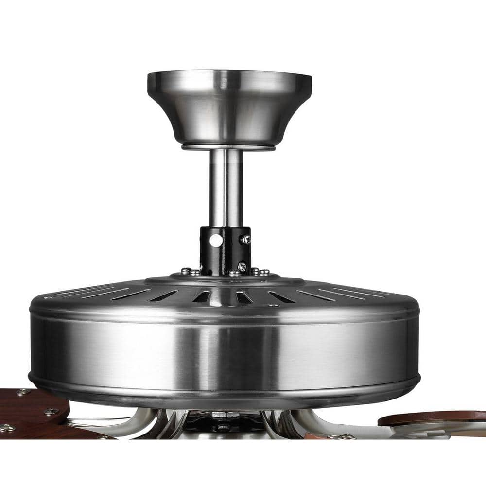Brushed Nickel 52" Ceiling Fan with Reversible Blades and Light Kit