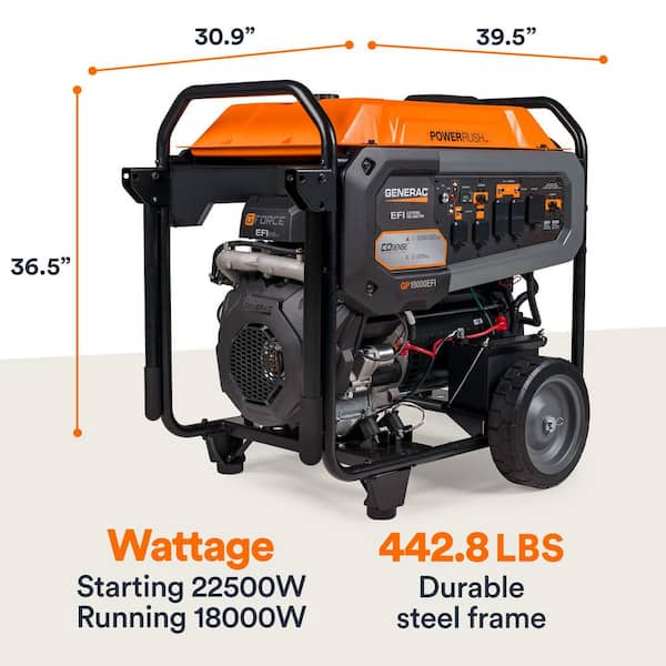 Generac 22500 / 18000-Watt Gas Portable Generator with Electric