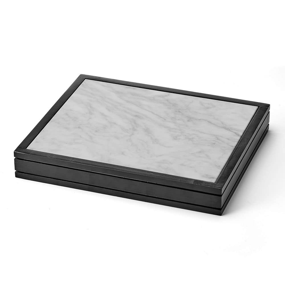 Gourmet Basics by Mikasa Freezable Cooling 11.7 in. x 2 in. x 14.2 in. Black Charcuterie Serving Tray 5318169