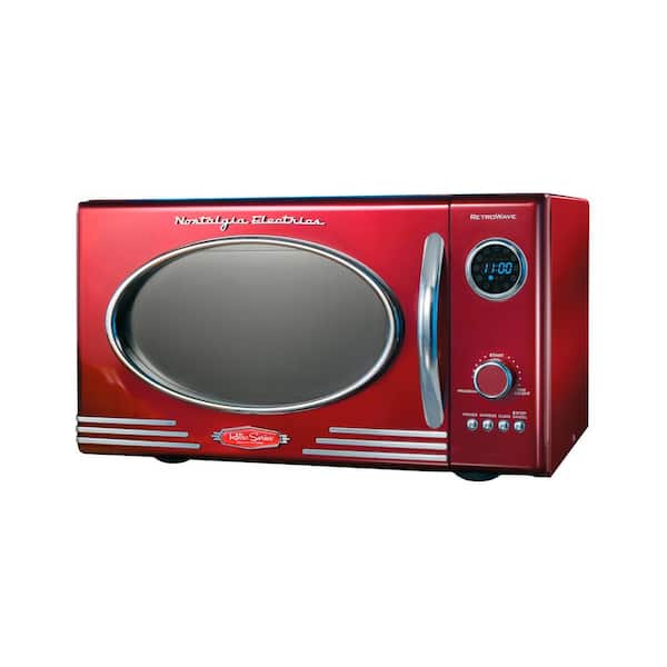 Nostalgia Retro 0.9 cu. Ft. Countertop Microwave Oven in Retro Red