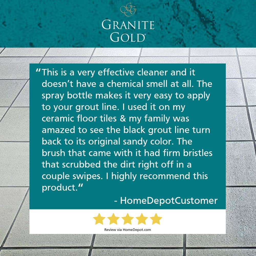 Granite Gold 24 oz Grout Cleaner with Brush
