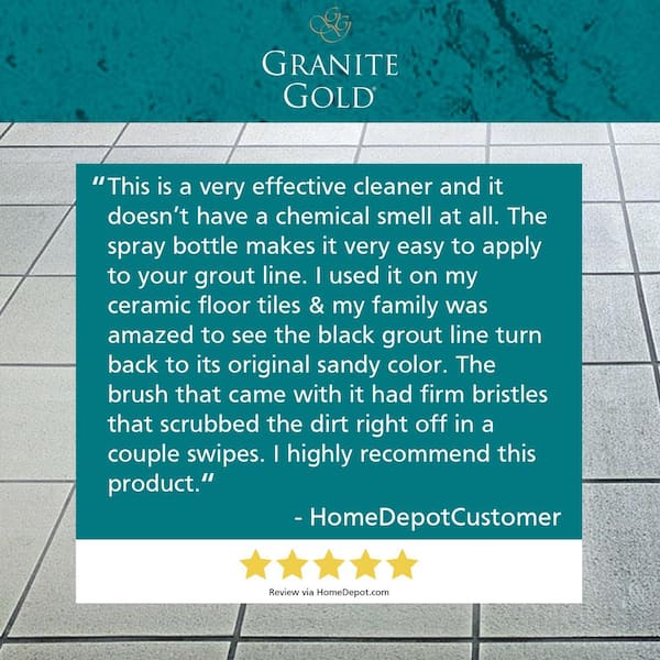 Granite Gold 24 oz. Grout Cleaner with Brush GG0371 - The Home Depot