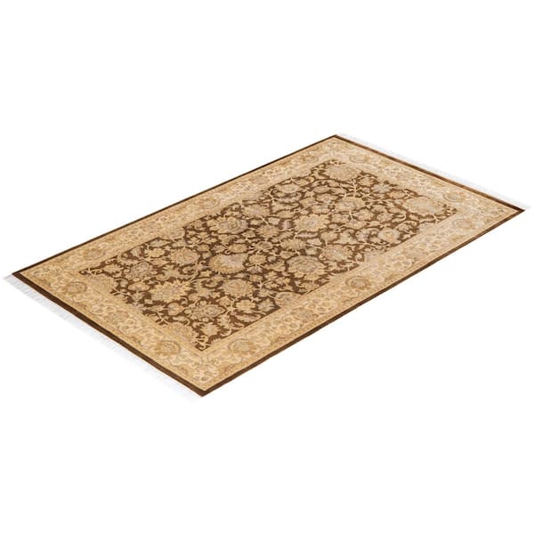 Mogul One-of-a-Kind Traditional Brown 3 ft. 1 in. x 5 ft. 3 in. Oriental Area Rug