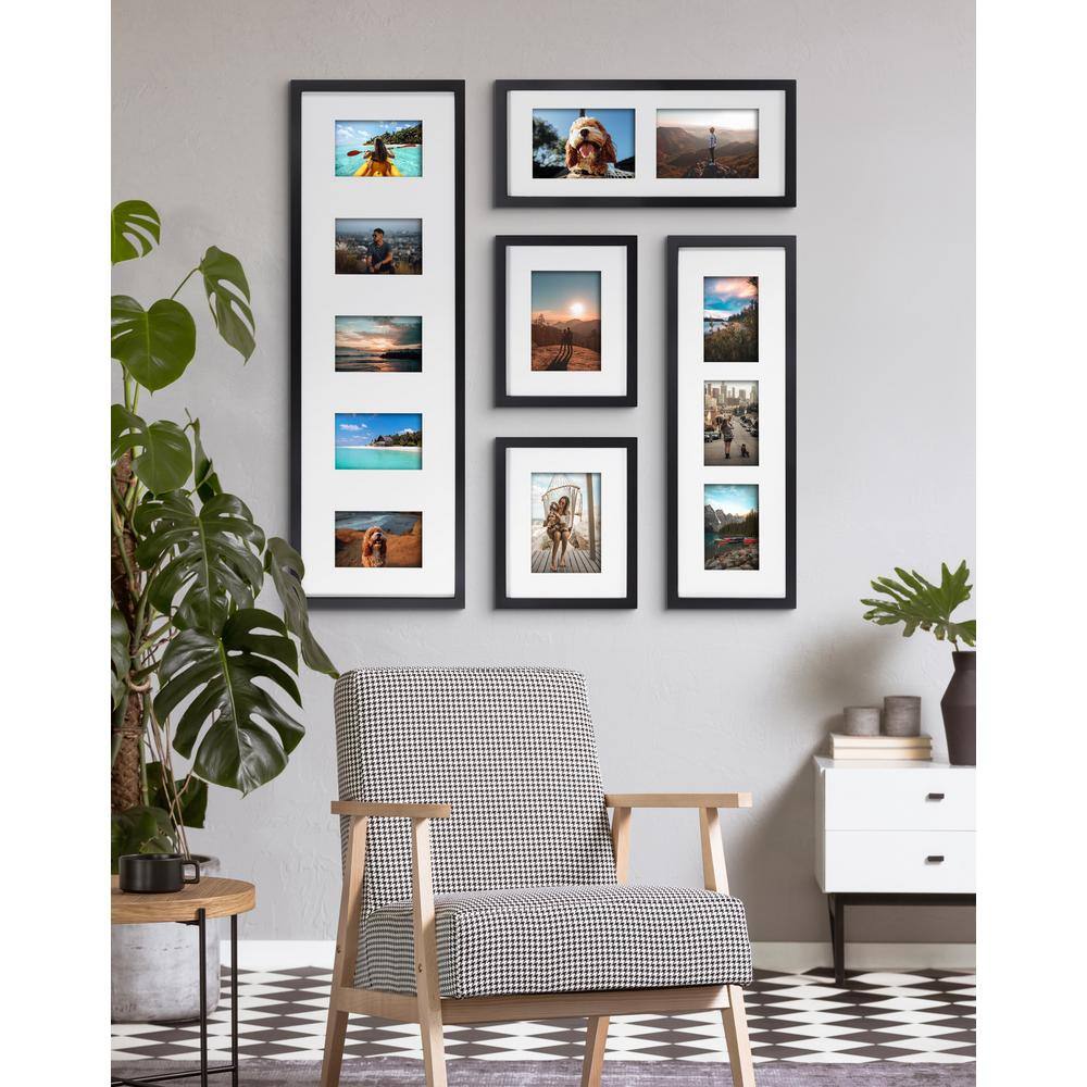 Black Wood 5-Piece Gallery Wall Frame Set
