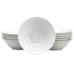 Noble Count 7 in. White Ceramic Bowl (Set of 12)