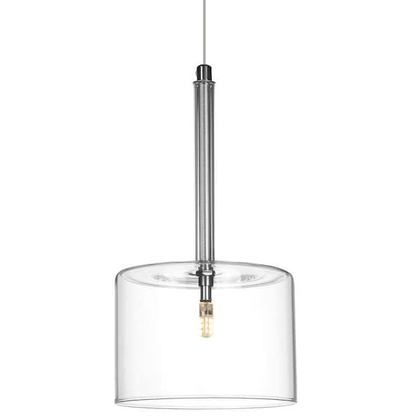 LamQee 3-Light Clear Cylinder Island Pendant Light with Glass Shade