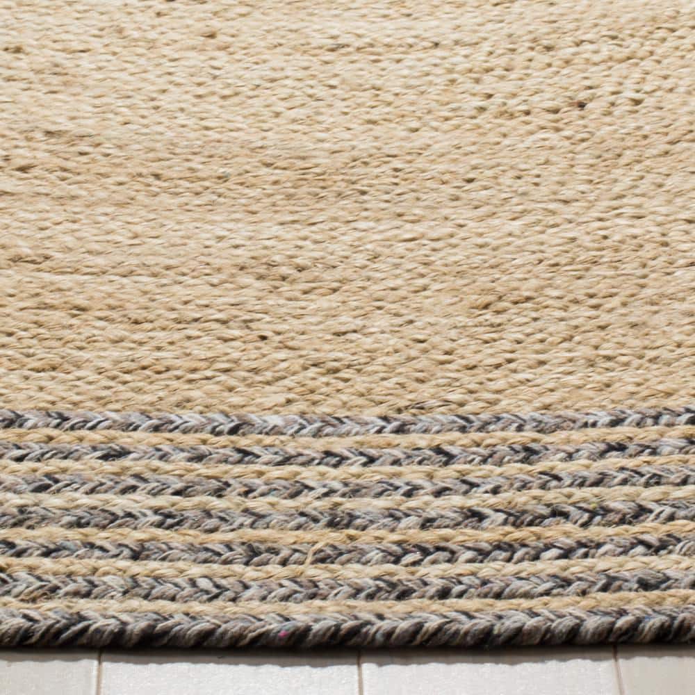Coastal Ivory Hand-Knotted Jute 8' Round Area Rug