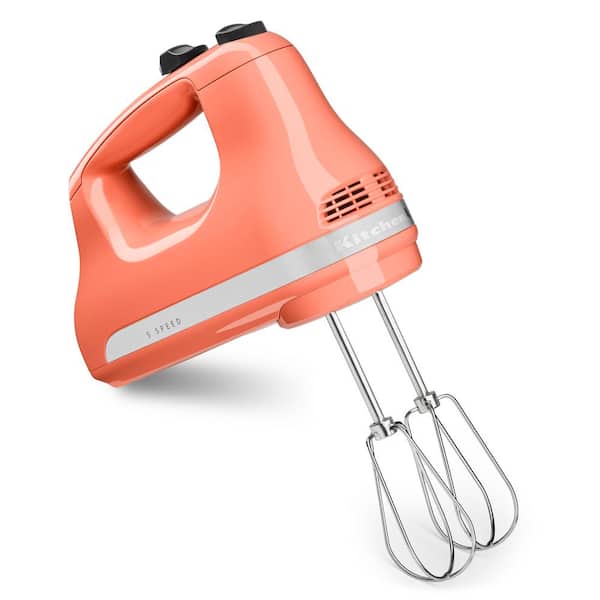 KitchenAid Ultra Power 5-Speed Pink Hand Mixer with 2 Stainless Steel  Beaters KHM512PH - The Home Depot