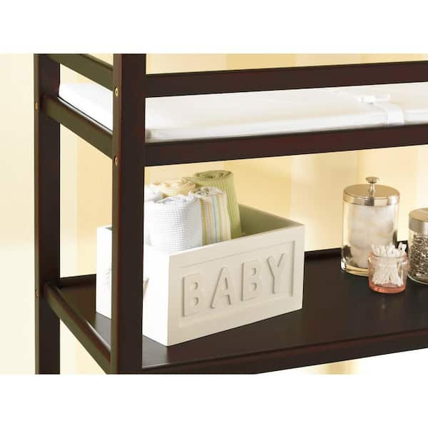 Espresso changing table clearance topper