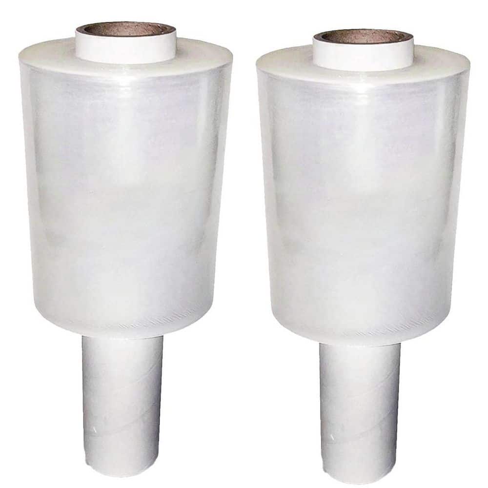 Stretch Wrap 5 x 1000 ft. Roll with Handle 80 Gauge Extra Thick Durable Self-Adhering Plastic Wrap Clear 2-Pack price history on PriceWatchPro