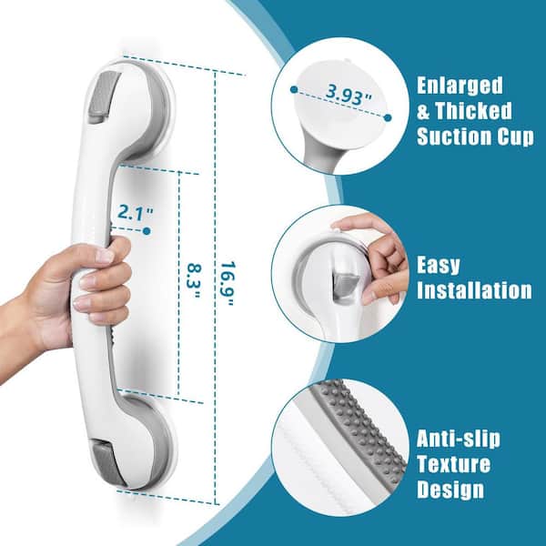 Angel Sar 16 Shower Handle Heavy Duty Suction Cup Grab Bars