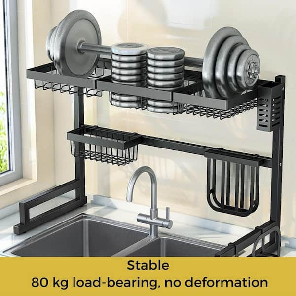 TOOLKISS 40.5 in. Black Stainless Steel Standing Wide Over Sink