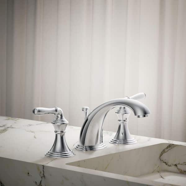 Devonshire 8 in. Widespread 2-Handle Low-Arc Bathroom Faucet in Polished Chrome