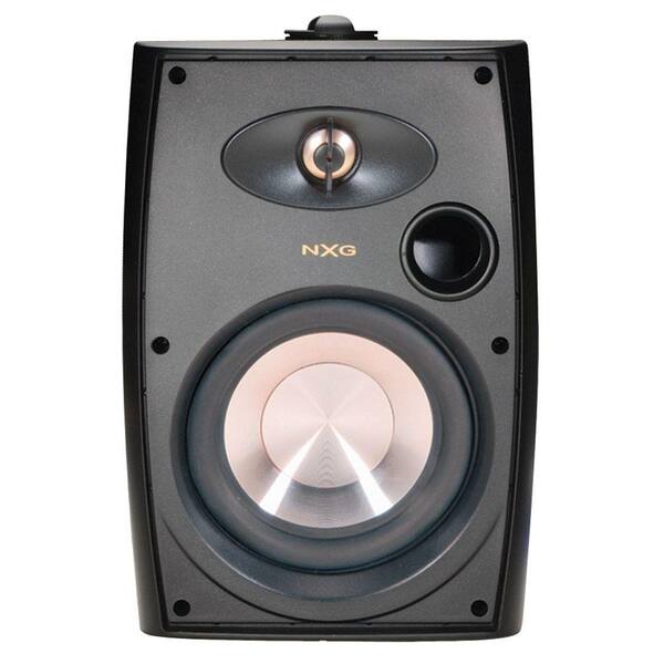 NXG 4 in. 75-Watt Black 2-Way Indoor/Outdoor Weatherproof Speaker System-DISCONTINUED