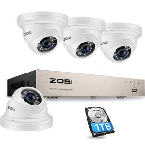 ZOSI 8-Channel 1080p 2TB Hard Drive DVR Security Camera System with 8 ...