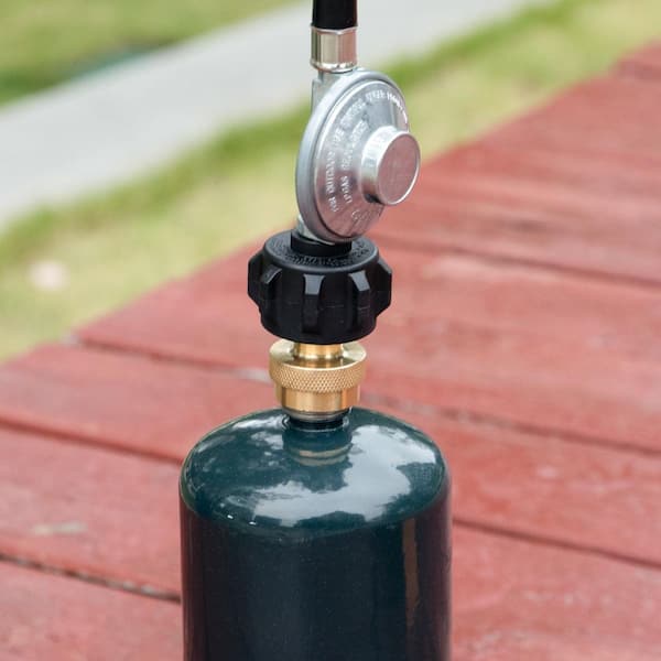 Solid Brass Propane Tank Adapter for 20 lb. to 1 lb. Converter