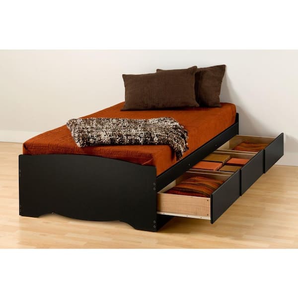 Prepac Sonoma Twin Xl Wood Storage Bed, Twin Box Bed With Drawers