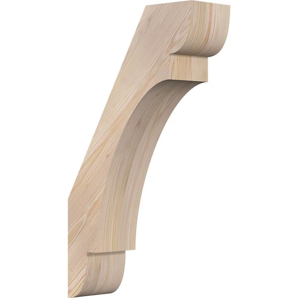 Ekena Millwork 5 1/2"W x 16"D x 28"H Olympic Smooth Knee Brace, Douglas Fir