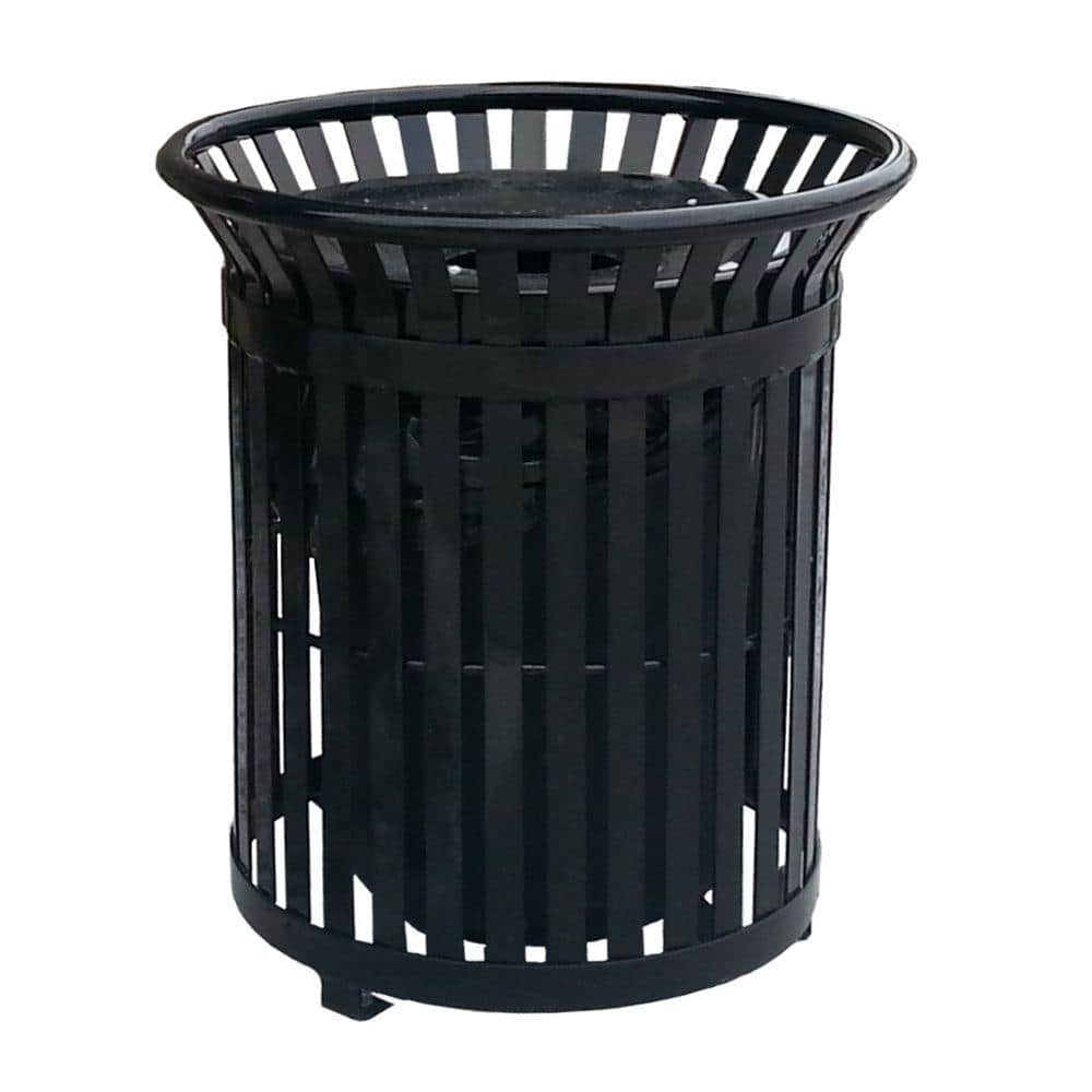 34 Gal. Black Steel Outdoor Trash Can with Steel Lid and Plastic Liner price history on PriceWatchPro
