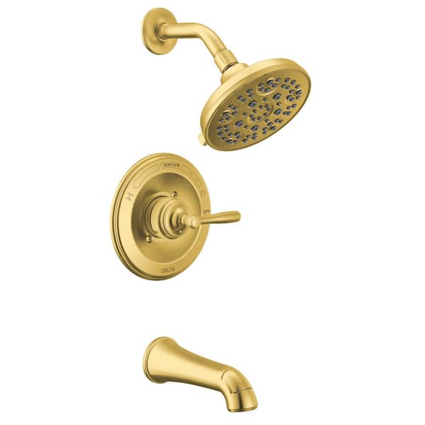 Roe 1-Handle Tub and Shower Trim in Brushed Gold (Valve Not Included)