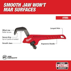 12 in. Steel Offset Hex Pipe Wrench and 12 in. Smooth Jaw Pipe Wrench