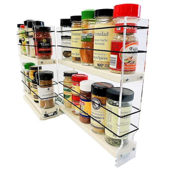Rebrilliant 2-Piece Kitchen Cabinet Spice Rack Double-Layer